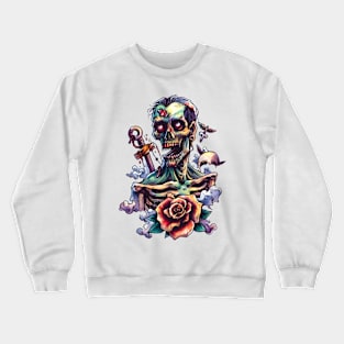 Zombie Sailor, Zombie Apocalypse, Scary, Halloween Crewneck Sweatshirt